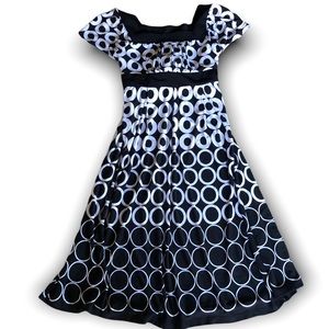 Disorderly Kids Black and White Girls Dress